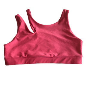 Becco Cut Out Strap Pink Sports Bra Large